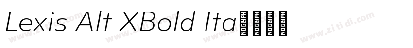 Lexis Alt XBold Ita字体转换